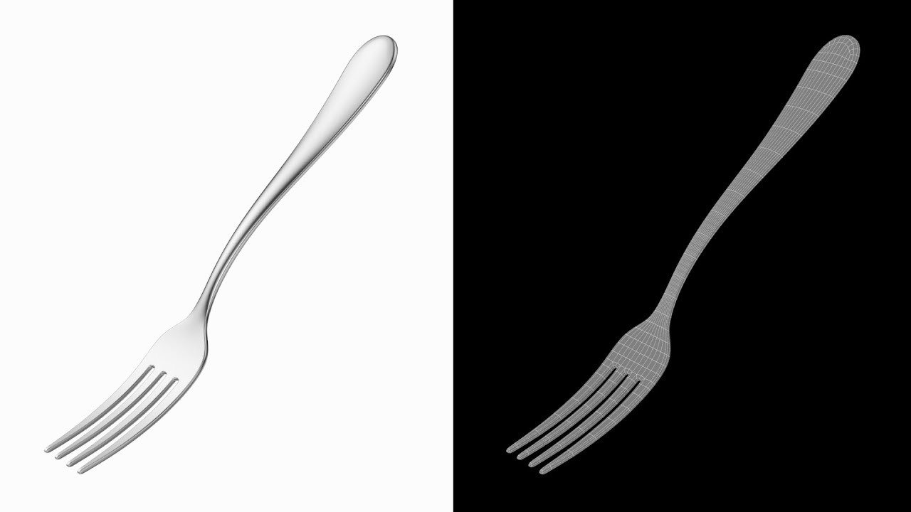 Table Dinner Fork Generic Cutlery 3D Model