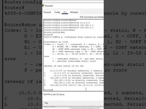 Outcome of RIPV2 Configuration In PacketTracer | Networking Academy | #rip  | #ripv2 | #routing