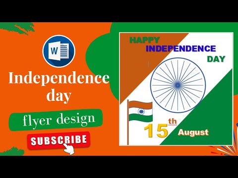 MS Word Flyer Design Tutorial | Independence Day Flyer Design in Microsoft Word | 15 August Flyer