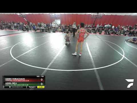 110 Lbs Cons. Round 2 - Aiden Vorachack, Pewaukee Youth Wrestling Club Vs Aiden Bell, Middleton Ar
