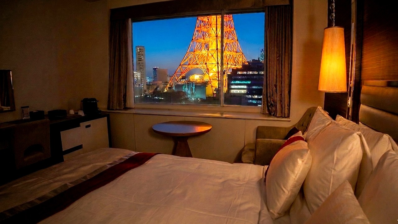 Tokyo Tower is RIGHT in front of my room! 🗼 Staying at a 1964 Classic Hotel | Tokyo Prince Hotel