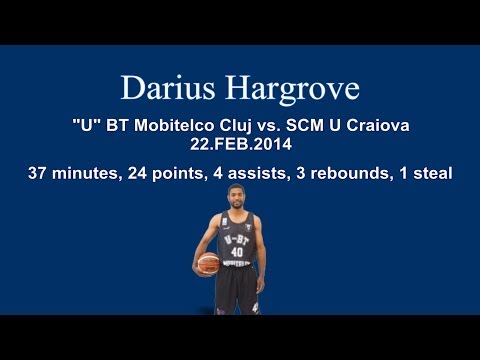 Darius Hargrove - U Mobitelco Cluj vs SCM U Craiova 22.02.2014