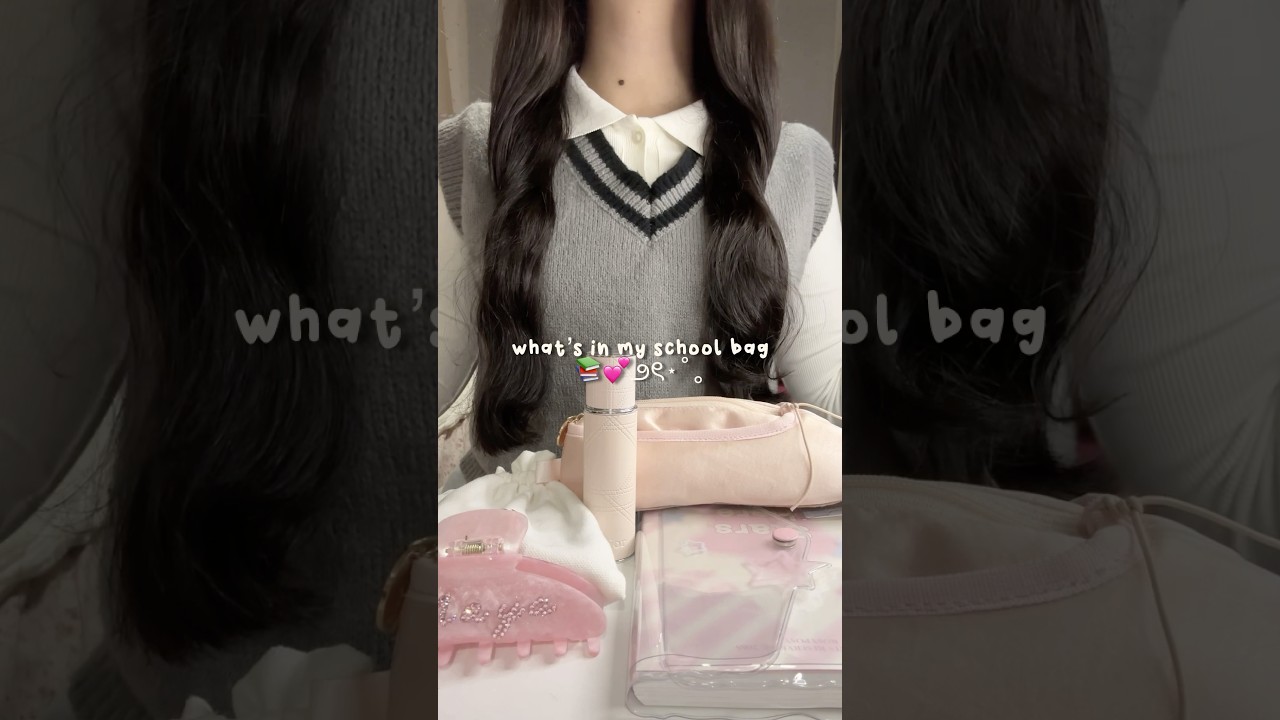 what’s in my school bag 🐰📚 #shorts #whatsinmybag #wonyoungism #kbeauty #makeup #koreanmakeup