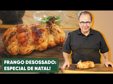 Frango Assado Desossado e Recheado com Farofa: Especial para a Ceia de Natal!