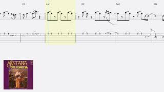Oye Como Va—Carlos Santana Version Electric Guitar Transcription - Sheet Music & Tablature
