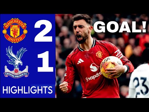 Manchester united vs crystal palace 1-1 highlights • bruno fernandes & Benjamin Sesko goals