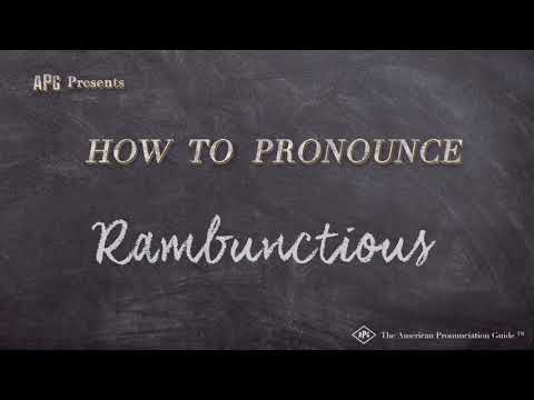 How to Pronounce Rambunctious (Real Life Examples!)
