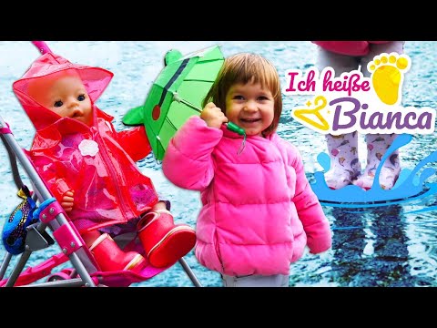 Bianca und Baby Born gehen im Regen spazieren. Video für Kinder | Ich heiße Bianca
