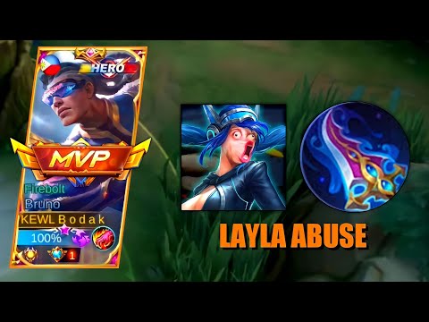 LAYLA ABUSE | BRUNO BEST BUILD AND EMBLEM - MLBB