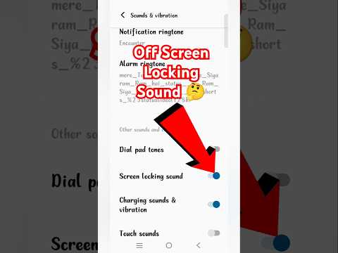 Screen Locking Sound Kaise Band Kare | How to Off Screen Locking Sound | #sorts #viral #tech