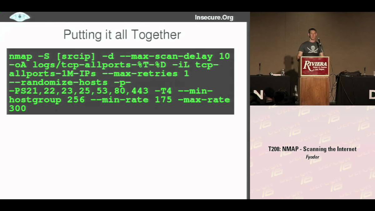 Fyodor at DEF CON 16: Scanning the Whole Internet with Nmap