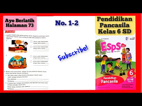 1-2 | Ayo Berlatih Halaman 73 No. 1-2 Pendidikan Pancasila Kelas 6 Kurikulum Merdeka ESPS Erlangga