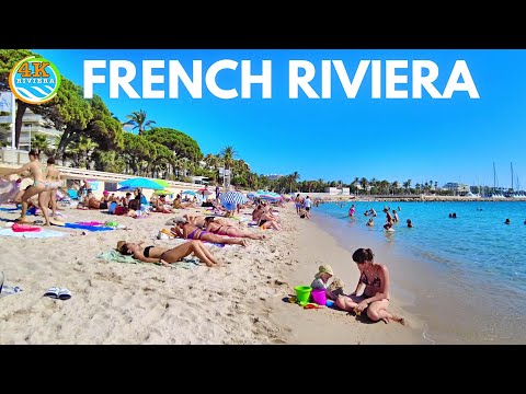 Beach Walk Saint Tropez - Cannes 4K 💛 Full Walking Tour September French Riviera 2023🧡