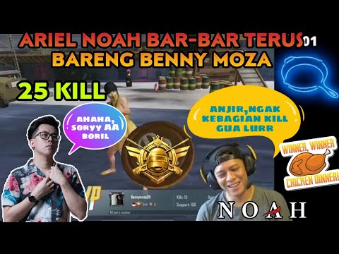Ariel Noah (Kubiga) Barbar Terus With Bennymoza, WWCD lagi dong - Pubg Mobile