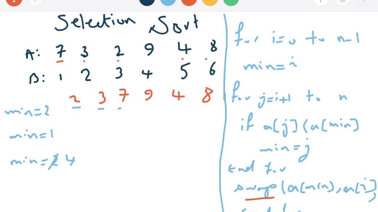 Sorting - Selection Sort and its time complexity analysis
