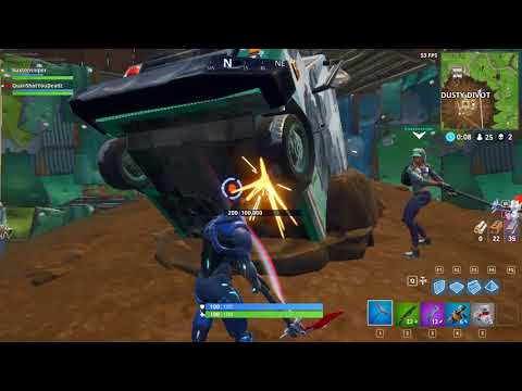 Destroying ice cream truck at Dusty Divot!!
