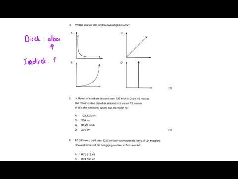 Graad 9 Wiskunde vraestel 1 (deel 1)
