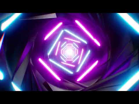 Spinning Neon Light Tunnel Background VJ Loop