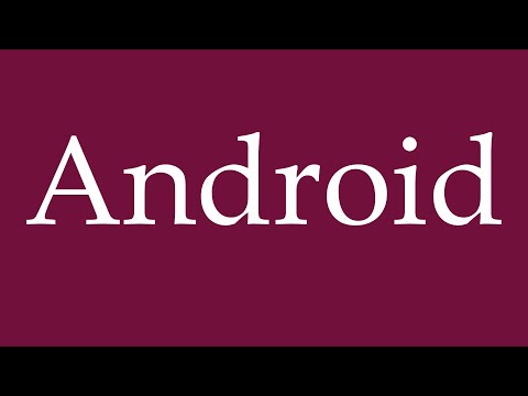 How to Pronounce ''Android'' Correctly in German