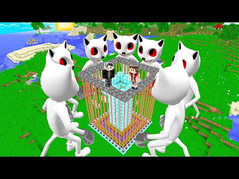 GÜVENLİ EV VS CARTOON CAT KÖTÜ İKİZ KIYAMETİ! 😱 - Minecraft