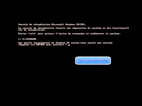 comment reparer windows xp a partir du cd