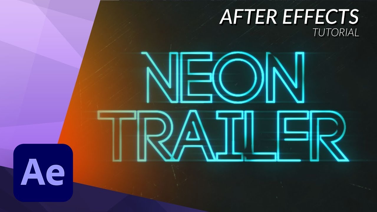 How To Create a Neon Trailer Title in After Effects like Sleepless The Movie
