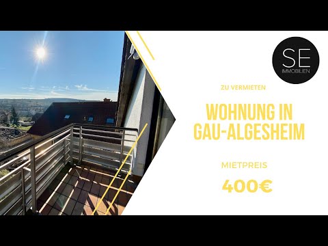 SE Immobilien: Gemütliche 1,5-Zimmer-Wohnung mit fantastischem Blick in Gau-Algesheim