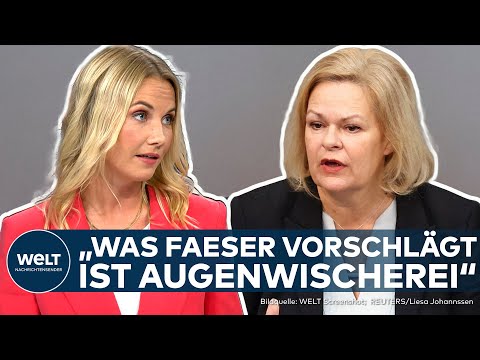 DEUTSCHLAND: "Augenwischerei" - Scharfe Kritik an Nancy Faesers Migrations-Vorschlag