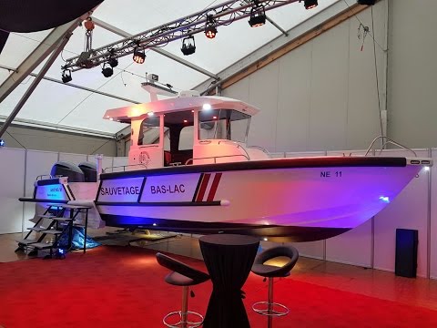 A bord du nouveau bateau de sauvetage du Bas Lac