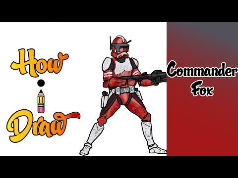 How I Draw CLONE COMMANDER FOX from STAR WARS | ** how I draw clone trooper commander fox **
