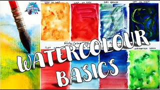 Watercolour Basics For Beginners I Watercolour Techniques for Beginners I How to use Watercolours