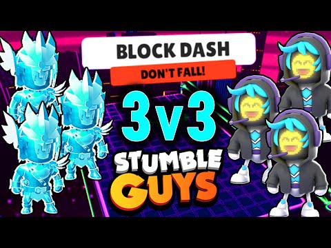 3v3 500,000 Gems Blockdash Stumble Guys Tournament