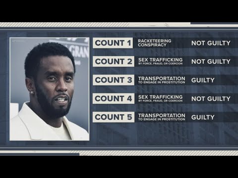 Diddy found guilty on 2 of 5 charges, denied bail
