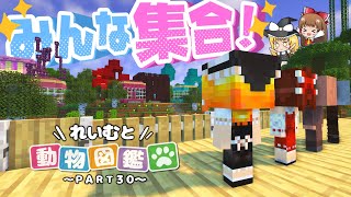 【マイクラ】建築ラッシュ？！仲間になった動物さん全員集合！！⸜🙌🏻⸝‍～れいむと動物図鑑🐱３０話【ゆっくり実況】【Minecraft】