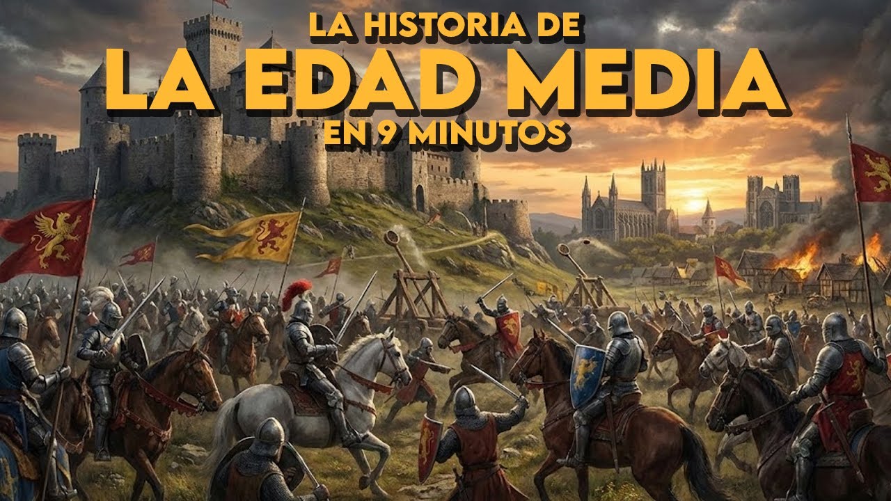 ✅ ⚔️ La EDAD MEDIA en 9 minutos | Historia, reinos, conquistas, avances, héroes y mucho más...