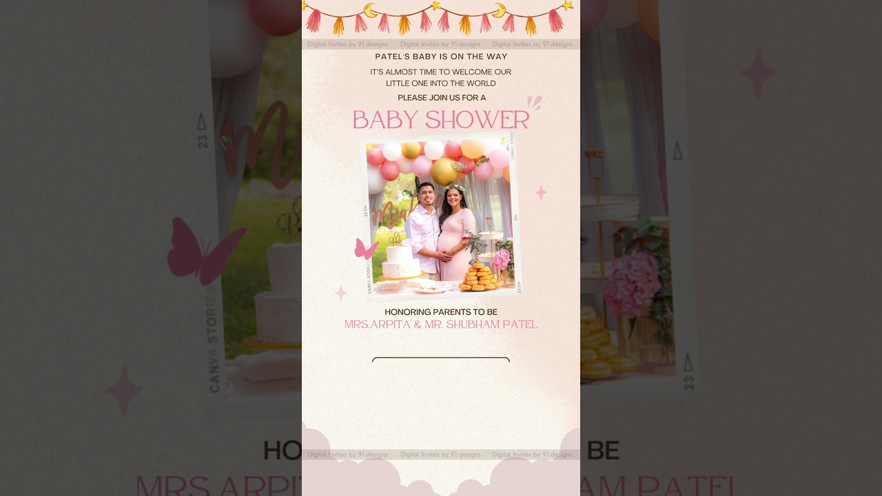 Dreamy Clouds & Stars Baby Shower Invite