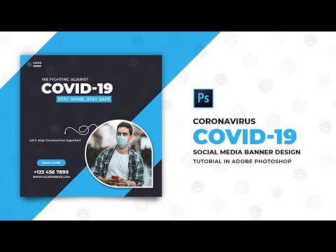 How to Design Coronavirus Social Media Banner Adobe Photoshop Tutorial Speed Art Grafix Mentor