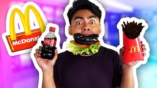 DIY BLACK MCDONALDS BURGER AND FRIES!