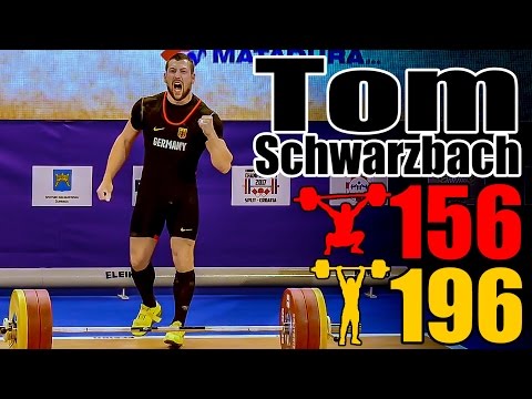 Tom Schwarzbach (85kg, Germany) 156kg Snatch 196kg Clean and Jerk - 2017 European Championship