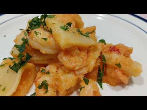 MEZZI PACCHERI CON CREMA DI GAMBERI/Senza PANNA per stupire i tuoi ospiti 😀