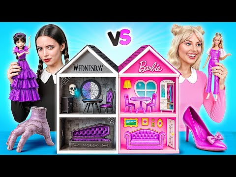 We Build Amazing Doll House | Wednesday vs Barbie Challenge by Multi DO Girls