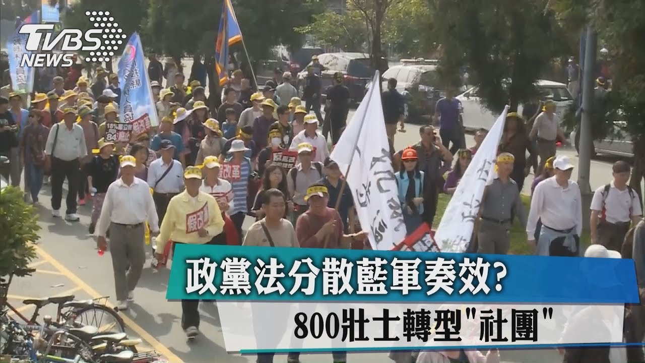 政黨法分散藍軍奏效? 800壯士轉型「社團」
