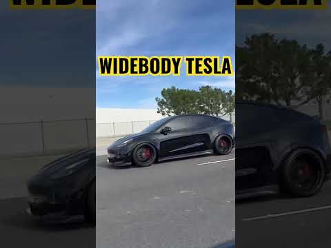Widebody Tesla cruisin… #tesla #modely #widebody