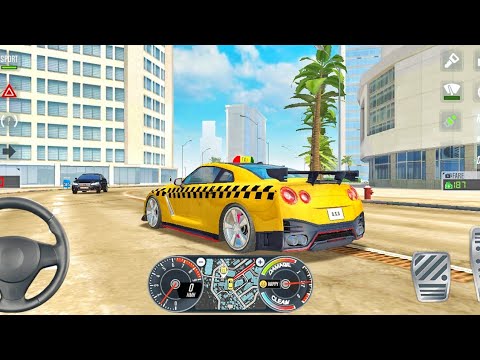 Taxi Sim 2020 - Nissan GTR Taxi Driving In Miami City - Car Games Android Gameplay