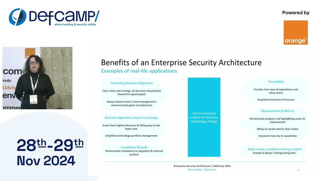 Enterprise Security Architecture at DefCamp 2024