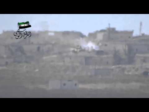 استهداف دبابة لقوات النظام بصاروخ تاو من قبل الفرقة الوسطى في معان في محافظة حماة