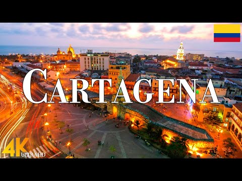 Cartagena, Colombia 4K drone view • Aerial View Of Cartagena | Relaxation film with calming music