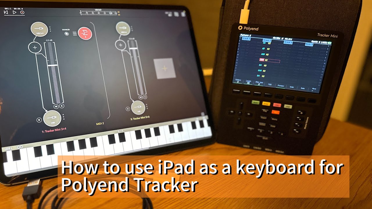 How to use an iPad/iPhone as keyboard to Polyend Tracker mini and Tracker+