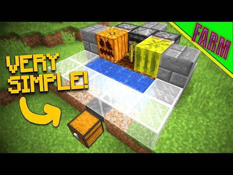 Stackable Automatic Pumpkin & Melon Farm Tutorial - Minecraft 1.19+ Bedrock & Java edition