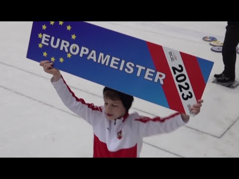 Jugend Eisstock EM 2023, Finale Zielwettbewerb U16. Schopf : Neumaier